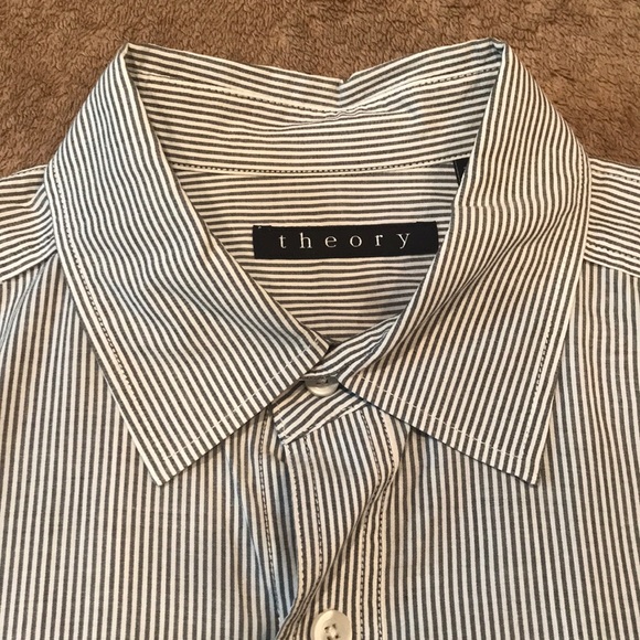 Men’s Theory Cotton Dress Shirt (Medium) - Picture 2 of 4